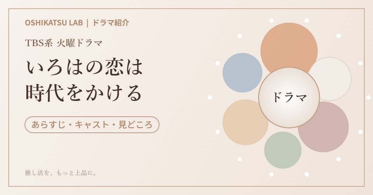ドラマ『いろはの恋は時代をかける』あらすじ・キャスト・見どころ