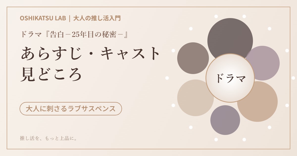 ドラマ 告白 25年目の秘密 あらすじ キャスト 見どころ アイキャッチ